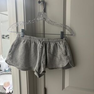 Brandy Melville summer thermal shorts in black and grey